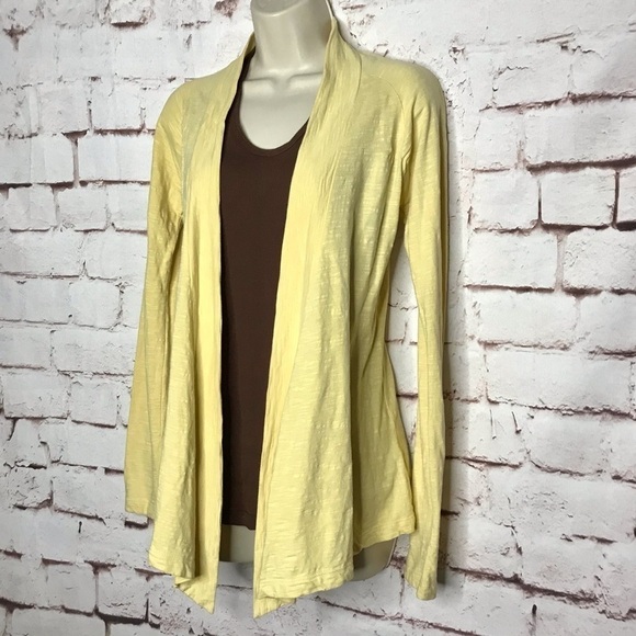 CARILOHA Bamboo Yellow Organic bamboo cotton open hi lo top Size XS - Picture 9 of 15
